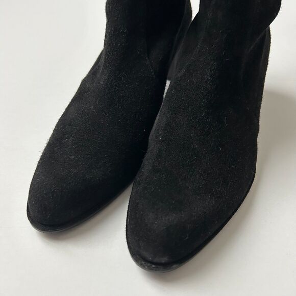 Stuart Weitzman Tall Black Suede Sock Boots Size 10 N - Picture 3 of 10